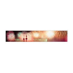 Kuwait Liberation Day National Day Fireworks Flano Scarf (mini) by Sapixe