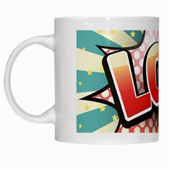 Lol Comic Speech Bubble  Vector Illustration White Mugs by Sapixe