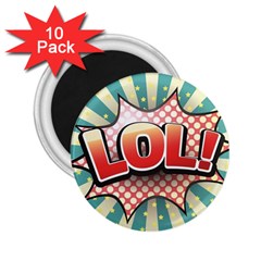 Lol Comic Speech Bubble  Vector Illustration 2 25  Magnets (10 Pack)  by Sapixe