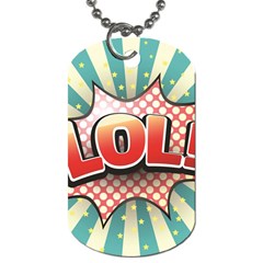 Lol Comic Speech Bubble  Vector Illustration Dog Tag (one Side)