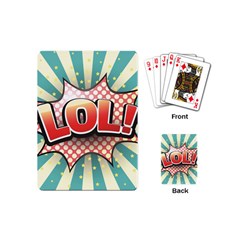 Lol Comic Speech Bubble  Vector Illustration Playing Cards (mini)  by Sapixe