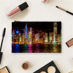 Light Water Cityscapes Night Multicolor Hong Kong Nightlights Cosmetic Bag (medium)  by Sapixe