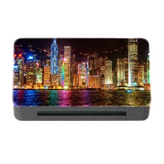 Light Water Cityscapes Night Multicolor Hong Kong Nightlights Memory Card Reader With Cf by Sapixe