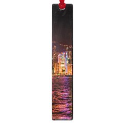 Light Water Cityscapes Night Multicolor Hong Kong Nightlights Large Book Marks by Sapixe