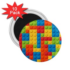 Lego Bricks Pattern 2 25  Magnets (10 Pack)  by Sapixe