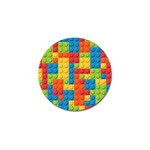 Lego Bricks Pattern Golf Ball Marker Front