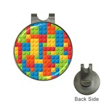 Lego Bricks Pattern Hat Clips with Golf Markers Front