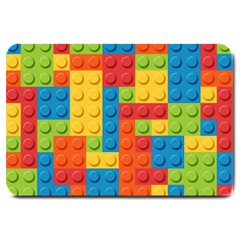 Lego Bricks Pattern Large Doormat  by Sapixe