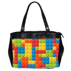 Lego Bricks Pattern Office Handbags (2 Sides)  by Sapixe