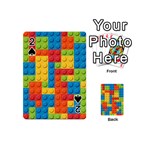 Lego Bricks Pattern Playing Cards 54 (Mini)  Front - Spade2