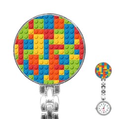 Lego Bricks Pattern Stainless Steel Nurses Watch by Sapixe