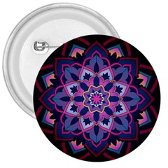 Mandala Circular Pattern 3  Buttons by Sapixe