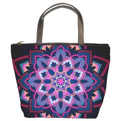 Mandala Circular Pattern Bucket Bags by Sapixe