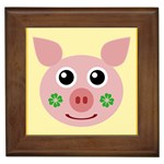 Luck Lucky Pig Pig Lucky Charm Framed Tiles Front