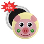 Luck Lucky Pig Pig Lucky Charm 2.25  Magnets (10 pack)  Front