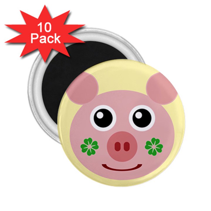 Luck Lucky Pig Pig Lucky Charm 2.25  Magnets (10 pack) 