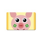 Luck Lucky Pig Pig Lucky Charm Magnet (Name Card) Front