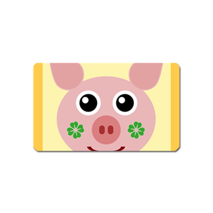 Luck Lucky Pig Pig Lucky Charm Magnet (Name Card)