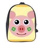 Luck Lucky Pig Pig Lucky Charm School Bag (Large) Front