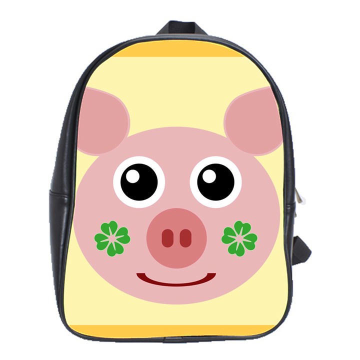 Luck Lucky Pig Pig Lucky Charm School Bag (Large)