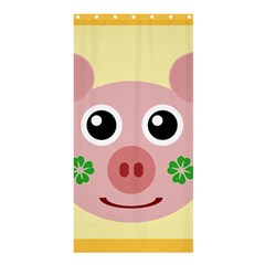 Luck Lucky Pig Pig Lucky Charm Shower Curtain 36  X 72  (stall)  by Sapixe