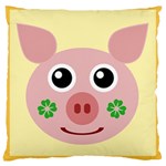 Luck Lucky Pig Pig Lucky Charm Large Cushion Case (Two Sides) Front