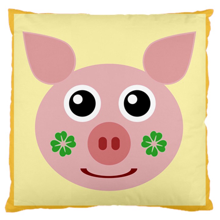 Luck Lucky Pig Pig Lucky Charm Large Cushion Case (Two Sides)