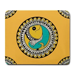 Madhubani Fish Indian Ethnic Pattern Large Mousepads by Sapixe