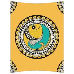 Madhubani Fish Indian Ethnic Pattern Back Support Cushion by Sapixe