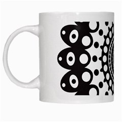 Mandala Geometric Symbol Pattern White Mugs by Sapixe