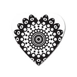 Mandala Geometric Symbol Pattern Heart Magnet Front