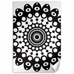 Mandala Geometric Symbol Pattern Canvas 24  X 36  by Sapixe