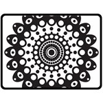 Mandala Geometric Symbol Pattern Double Sided Fleece Blanket (Large)  80 x60  Blanket Front