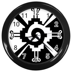 Maya Calendar Native American Religion Wall Clocks (black) by Sapixe