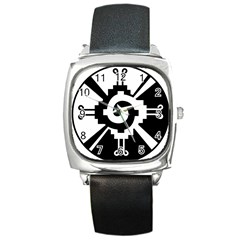 Maya Calendar Native American Religion Square Metal Watch by Sapixe