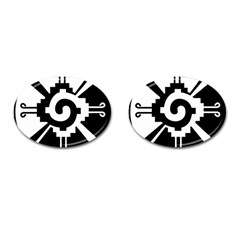 Maya Calendar Native American Religion Cufflinks (oval) by Sapixe