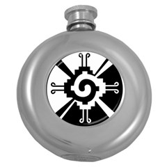 Maya Calendar Native American Religion Round Hip Flask (5 Oz) by Sapixe