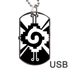 Maya Calendar Native American Religion Dog Tag Usb Flash (one Side) by Sapixe