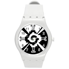 Maya Calendar Native American Religion Round Plastic Sport Watch (m) by Sapixe