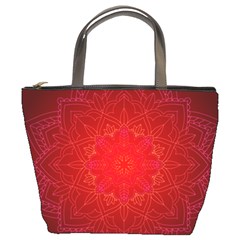 Mandala Ornament Floral Pattern Bucket Bags by Sapixe