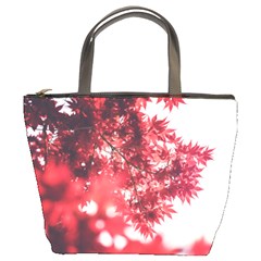 Maple Leaves Red Autumn Fall Bucket Bags by Sapixe