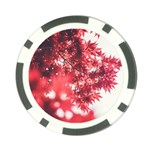 Maple Leaves Red Autumn Fall Poker Chip Card Guard (10 pack) Front