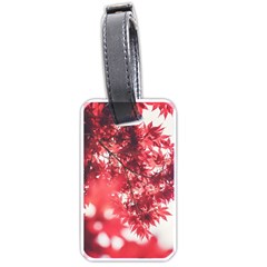 Maple Leaves Red Autumn Fall Luggage Tags (one Side)  by Sapixe