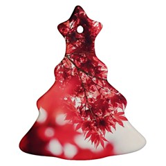 Maple Leaves Red Autumn Fall Christmas Tree Ornament (two Sides) by Sapixe