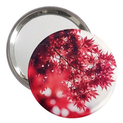 Maple Leaves Red Autumn Fall 3  Handbag Mirrors by Sapixe