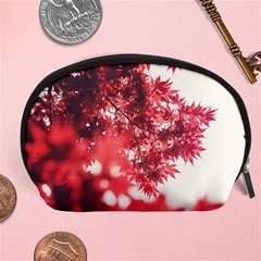 Maple Leaves Red Autumn Fall Accessory Pouches (large)  by Sapixe