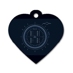 Minimalistic Knowledge Mathematics Trigonometry Dog Tag Heart (one Side) by Sapixe