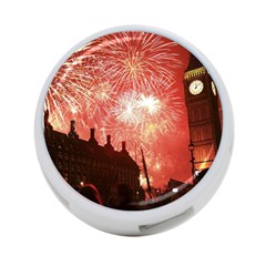 London Celebration New Years Eve Big Ben Clock Fireworks 4-port Usb Hub (two Sides)  by Sapixe