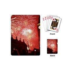 London Celebration New Years Eve Big Ben Clock Fireworks Playing Cards (mini)  by Sapixe