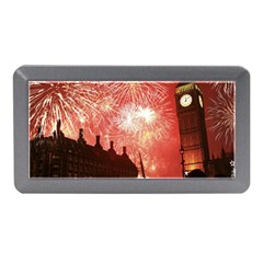 London Celebration New Years Eve Big Ben Clock Fireworks Memory Card Reader (mini) by Sapixe